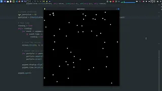 Particle Simulation in Python Real-Time Visualization of Dynamic Particle Interactions
