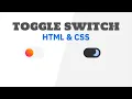 Create a Stylish Toggle Switch Button with HTML CSS