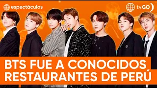 BTS fue a reconocidos restaurantes durante sus conciertos en Perú | América Espectáculos (HOY)