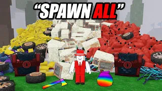 Using ADMIN To Spawn EVERY ITEM In 99 Nights In The Forest 