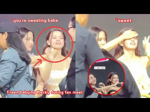 Download MP3 Freen spotted wiping Becky's sweat through her hands during their fan meet in Manila Philippines