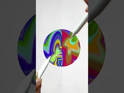 Random Colour Zoom Challenge (Split Color Edition) 🎨✌🏽 #shorts #drawing #satisfying #artchallenge