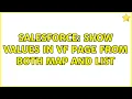 Salesforce Show values in VF page from both map and list 2 Solutions