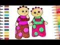 Tombliboo Ooo and Tombliboo Unn In the Night Garden Speed Coloring Pages for Kids