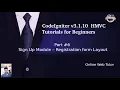 Learn CodeIgniter v3 1 10 HMVC Tutorials for Beginner - Sign Up Module