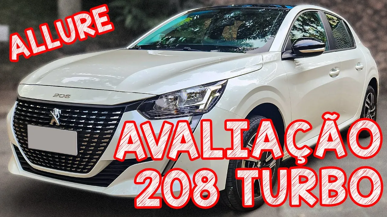 Avaliação Peugeot 208 TURBO ALLURE - O MAIS RÁPIDO E MAIS BARATO TURBO do brasil Novo 208 Turbo