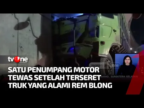Diduga Rem Blong, Sebuah Truk Tabrak Pemotor hingga Tewas di Tempat