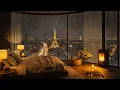 Download Lagu Paris Jazz Nights | Cozy Bedroom Ambience \u0026 Rainy Views of the Eiffel Tower 🌧️