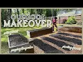 SPRING OUTDOOR MAKEOVER Prepping the Garden Backyard Cleanup Planting Flowers Trees Grass