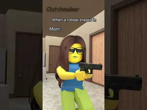 When a robber breaks in 💀 #shorts #robloxanimation #roblox #fypp #memes