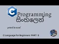 C Programming in sinhala part 5 - printf scanf