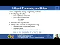 Lesson 1 5 6 Input Process and Output and Program Development Process