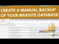 How to Create a Manual Backup of your Website Database