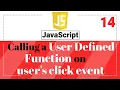 How to call a user-defined function onclick event Javascript Tutorial in Hindi
