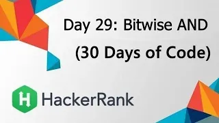 HackerRank Day 29 Bitwise AND Java Solution