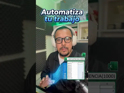 Cómo automatizar una secuencia de datos en excel para trabajar menos.