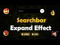 ASMR Programming - Search Bar Expand Effect Using HTML CSS