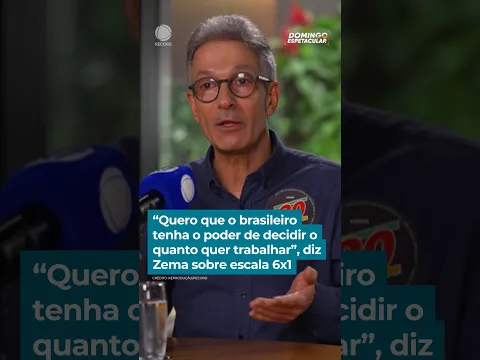 “Quero que o brasileiro tenha o poder de decidir o quanto quer trabalhar”, diz Zema sobre escala 6x1