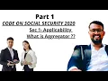 Part 1 Code on Social Security 2020 Preamble Section 1 Definitions