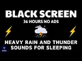 Download Lagu 🔴 Heavy Rain and Thunder Sounds for Sleeping - Black Screen | Nature Rain for Ultimate Sleep