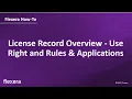 Use Right and Rules Applications License Use Rights Rules and Application Tab Overview Flexera