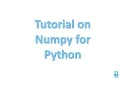 Numpy for Python part 1