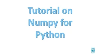Numpy for Python part 1