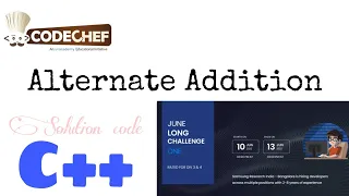 Alternate Additions solution code June Long One 2022 Codechef