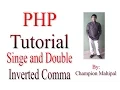 Learn PHP Tutorial 12 Difference between single and double inverted comma in echo statement