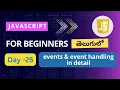 Events in JavaScript Event handling in JavaScript Event handlers in JavaScript DOM events