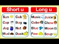 Vowel U rules Short U Long U vowel sounds Learn with examples