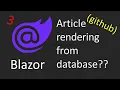 Blazor - Writing library to render html article from database