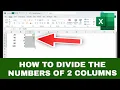 Divide Numbers in One Column by Numbers in Another Column in EXCEL