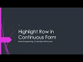 MS Access Highlight Row In Continuous Form