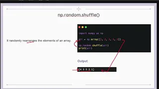 NumPy Tutorial Trigonometric Functions Random Numbers Array Operations Section 8