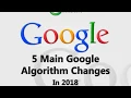 5 Main Google Algorithm Changes In 2018