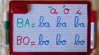 الدرس 7 تعلموا معي كيف نكتب ونقرأ الحروف الفرنسية مع الحركات بأبسط طريقة 