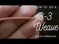 3-3 Wire Weave Quick Reference