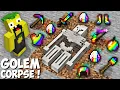 Download Lagu I found THE CORPSE OF A RAINBOW GOLEM in Minecraft ! SECRET DEAD GOLEM !