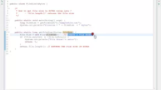 HOW TO GET FILE SIZE IN BYTES USING JAVA