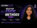 Rules of Static Methods in Java Static Methods Explained OOPs Lecture 8 ZDX 1 0