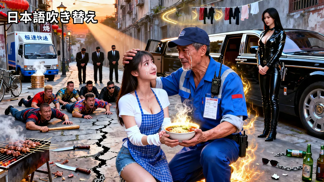 日本語吹き替え 焼き鳥屋の娘を脅す悪党たち、通りすがりの配達おじさんが1対10で瞬殺!その正体は伝説の極道トップ。娘が差し出した一碗のラーメンに、20年探し続けた実の娘と判明――強面の大佬、涙腺崩壊。 poster