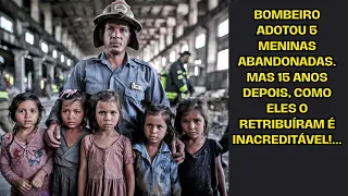 Bombeiro adotou 5 meninas abandonadas. Mas 15 anos depois, como eles o retribuíram é inacreditável!