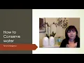 Conserve water for an emergency - how to
