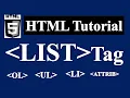 How to Create Nested List in Html Ordered list and Unordered list OL Ul and LI Tags in Hindi