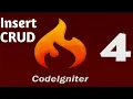 Insert Record Part CRUD Codeigniter 4 CRUD Application with Bootstrap