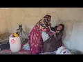 The second woman's anger after the operator brought blankets and mattresses for Ramin's family.