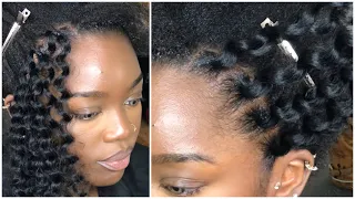 1 BRAID-LESS Crochet illusion using braiding extension curled from scratch Crochet braids styles