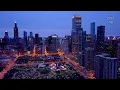 [1 Hour] Piano Music & Night Cities Around the World 2023 in 4K Ultra HD | Background Video 4K