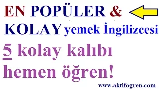 Ders - 37 | IMPERATIVE | İngilizce Yemek Tarifi | İngilizce Dersleri. 